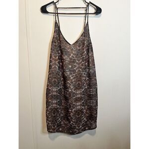 Anthropologie Brown Patterned Chemise